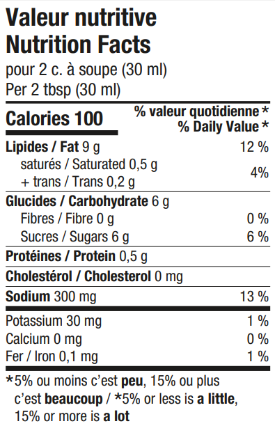 Vinaigrette Sésame Thaï Express