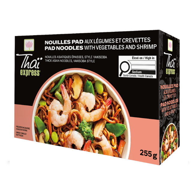 Nouilles Pad aux légumes et crevettes
