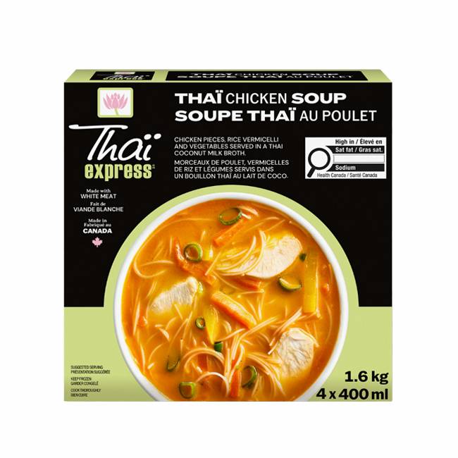 Soupe Thaï au poulet familiale