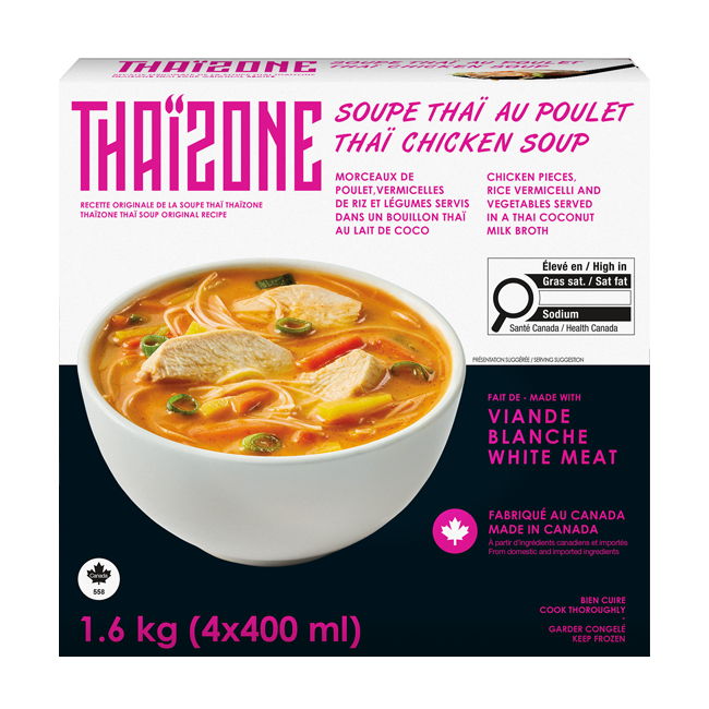 Soupe Thaï au poulet familiale