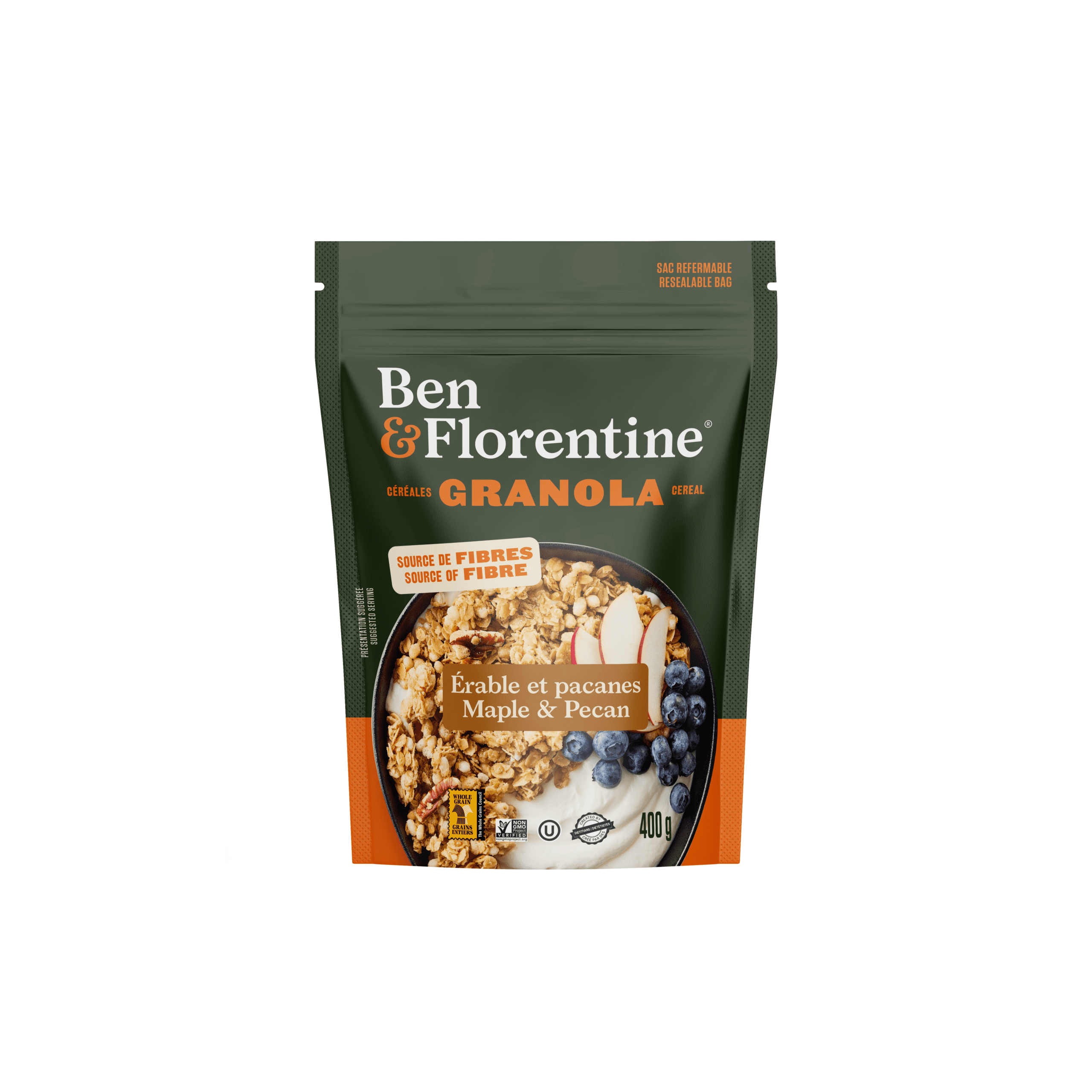 Granola érable et pacanes